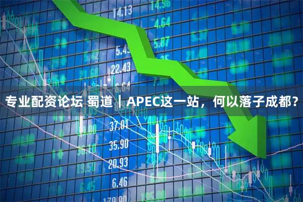 专业配资论坛 蜀道｜APEC这一站，何以落子成都？